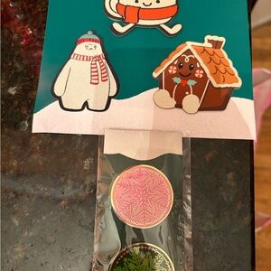 Target exclusive WICKED pin set and Christmas patches